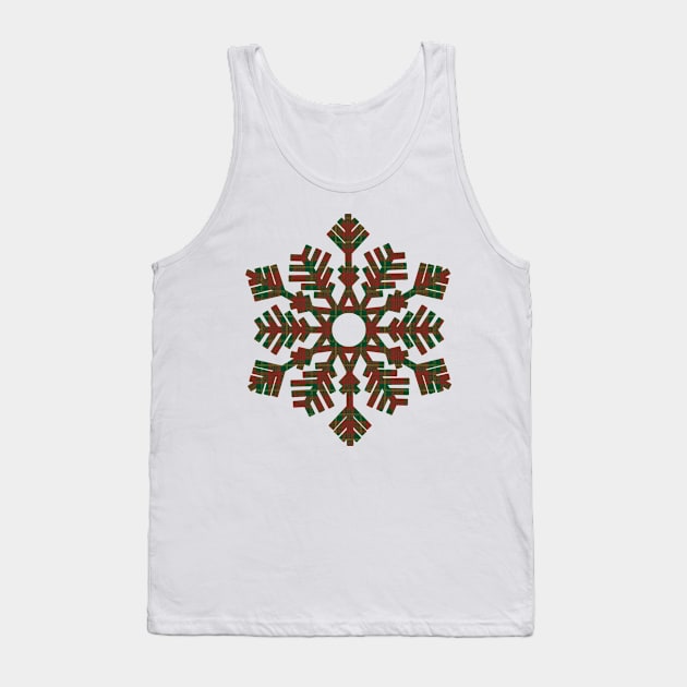 Plaid Snowflake - Winter Snow Christmas Holiday Season Gift For Men, Women & Kids Tank Top by Art Like Wow Designs